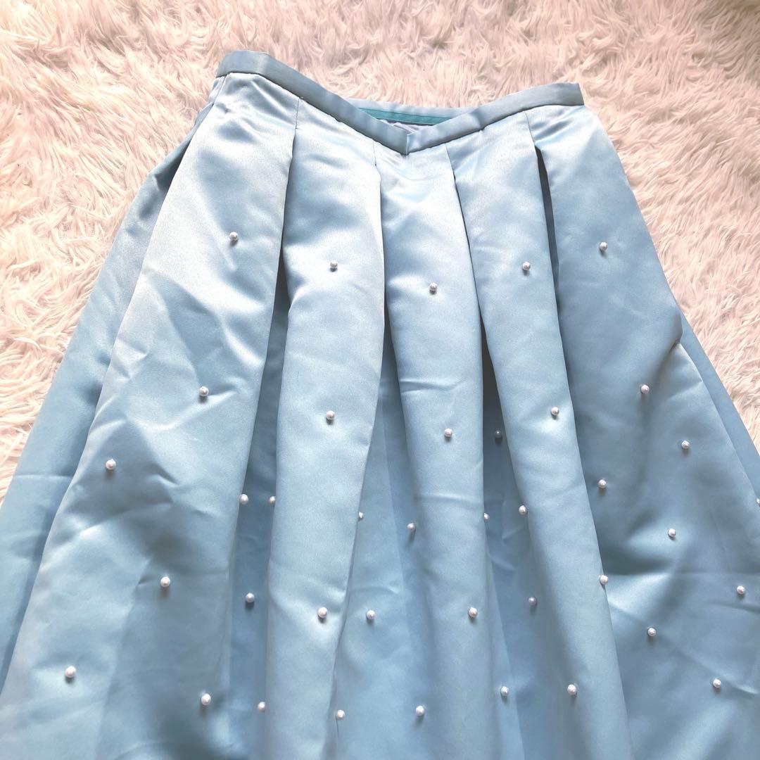 専用 ツルバイマリコオイカワ パール タック ロングスカート