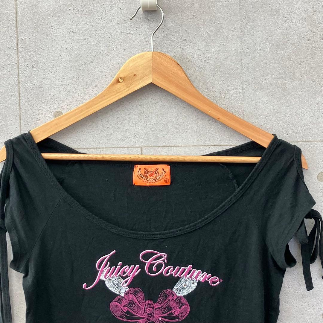JUICY COUTURE カットソー 半袖 ラインストーン Y2K ギャル 黒