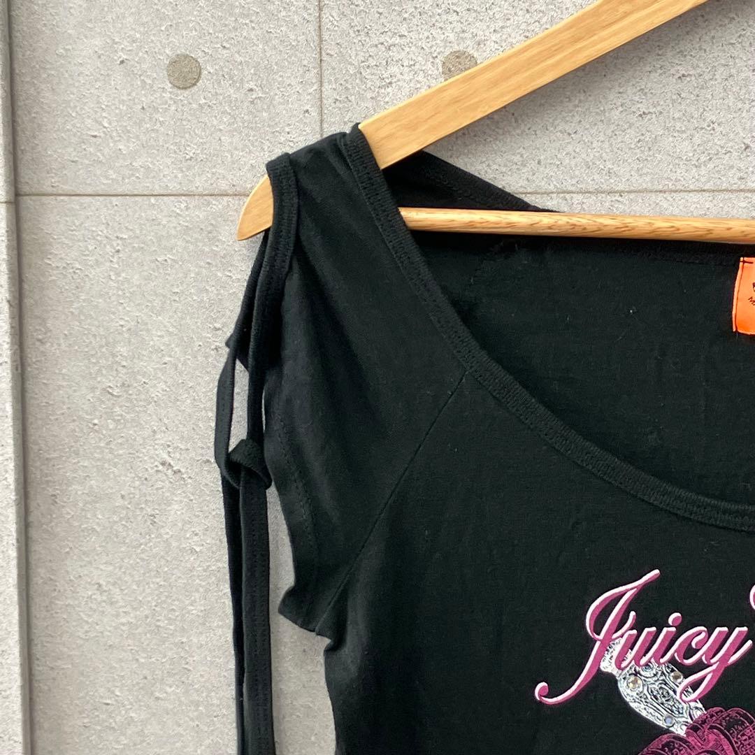 JUICY COUTURE カットソー 半袖 ラインストーン Y2K ギャル 黒