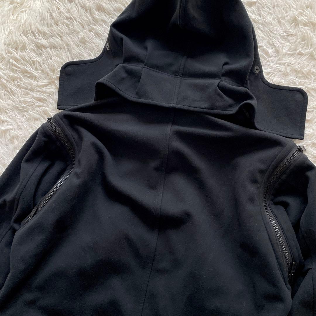 ヨウジヤマモト 19AW HC- C08-900 ジップデザインフーデッドコート