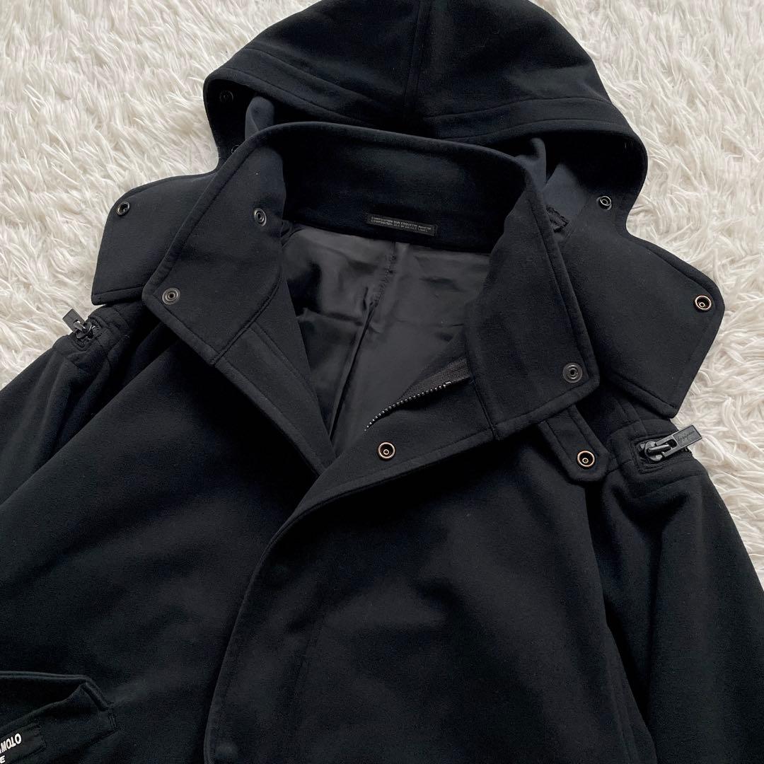 ヨウジヤマモト 19AW HC- C08-900 ジップデザインフーデッドコート