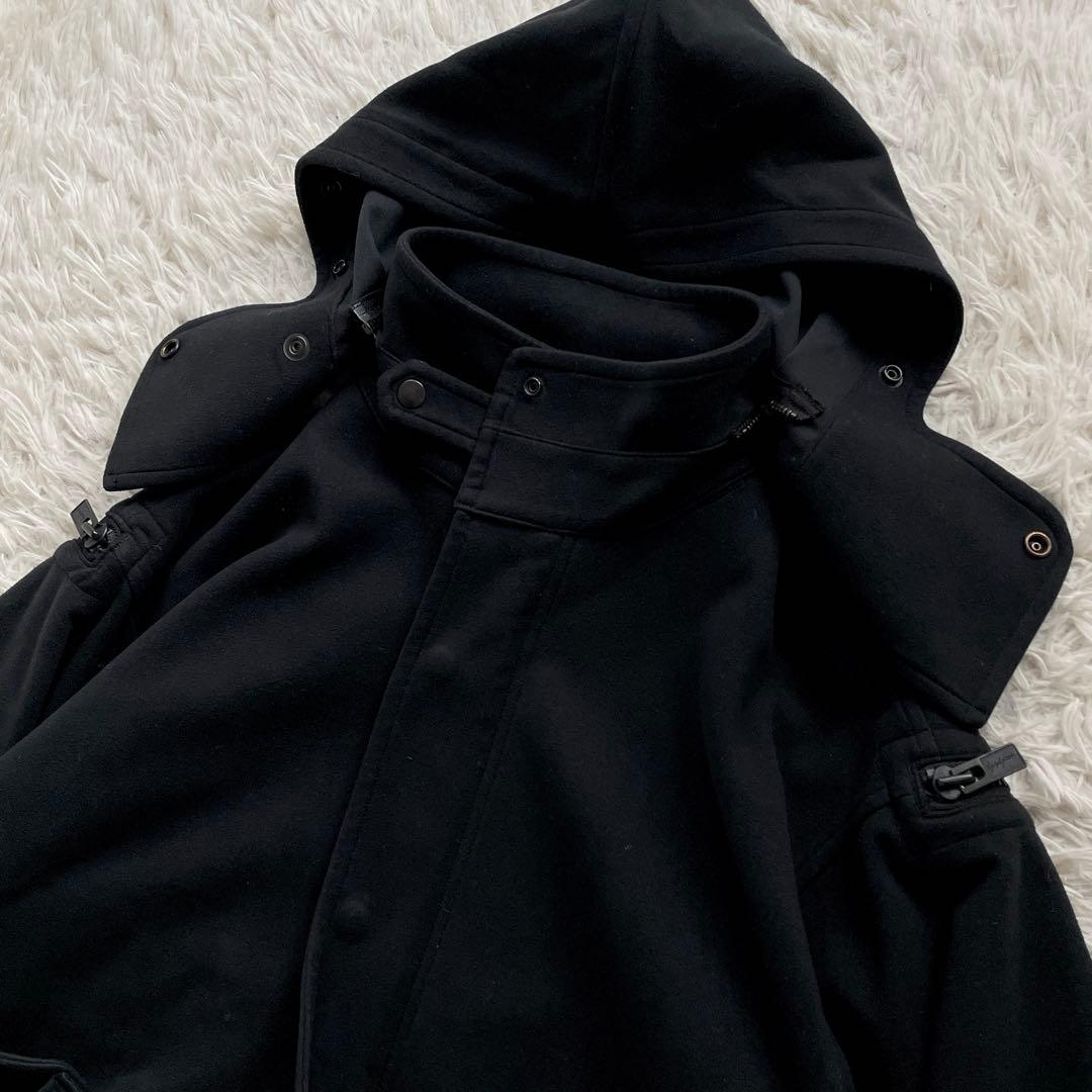 ヨウジヤマモト 19AW HC- C08-900 ジップデザインフーデッドコート