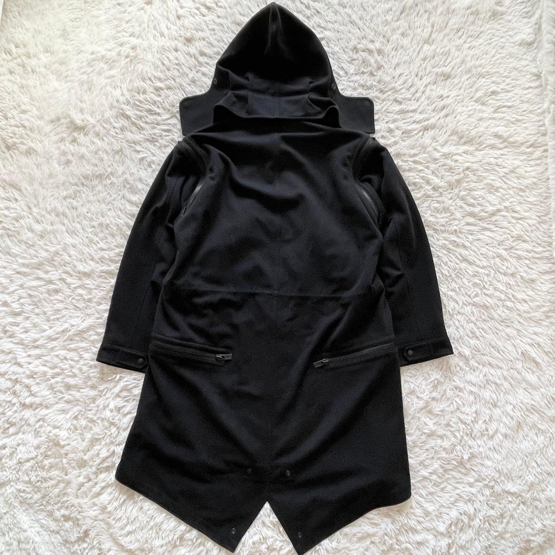 ヨウジヤマモト 19AW HC- C08-900 ジップデザインフーデッドコート
