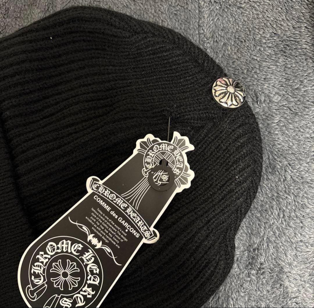 CHROME HEARTS ニット帽 黒 グレー