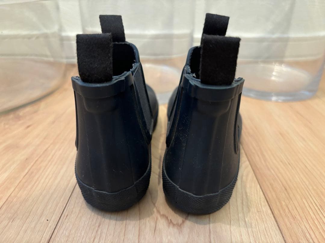 HUNTER キッズ ネイビー サイドゴアレインシューズ 美品 サイズ10