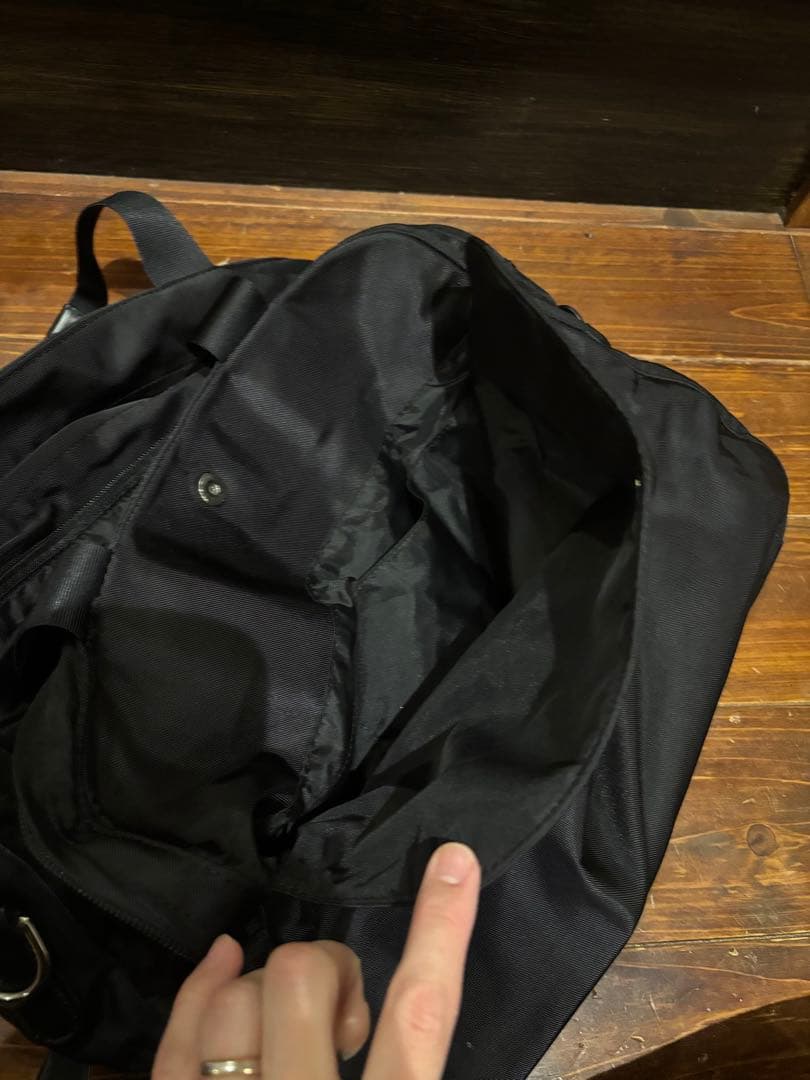 agnès b. ブラックボストンバッグ 中型 アニエスベー