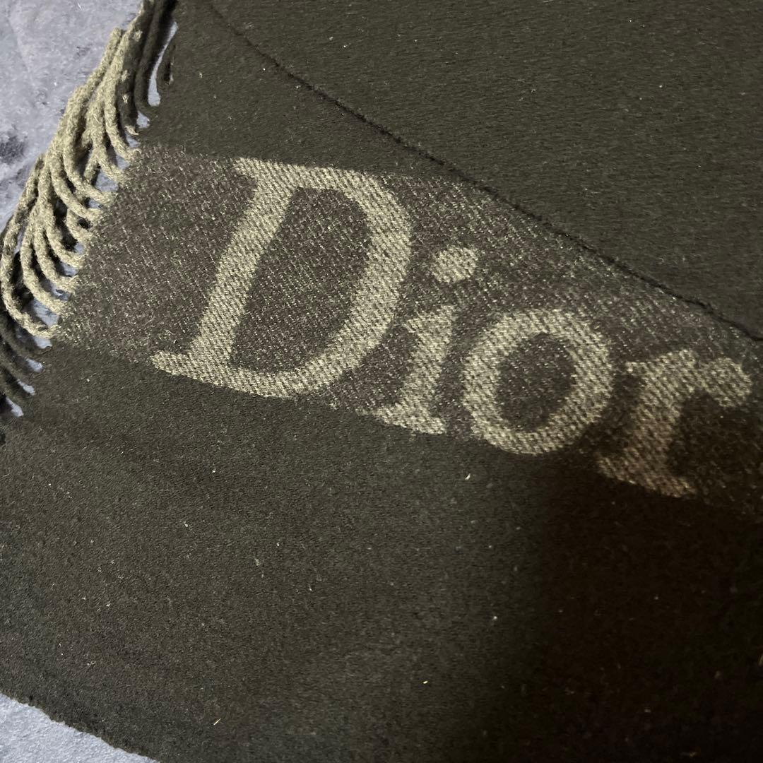 Dior ロゴ入り ブラック マフラー