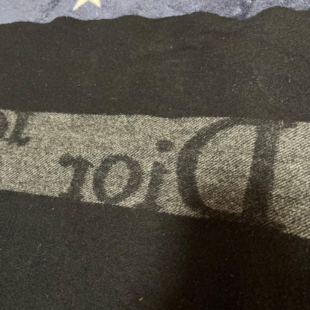 Dior ロゴ入り ブラック マフラー