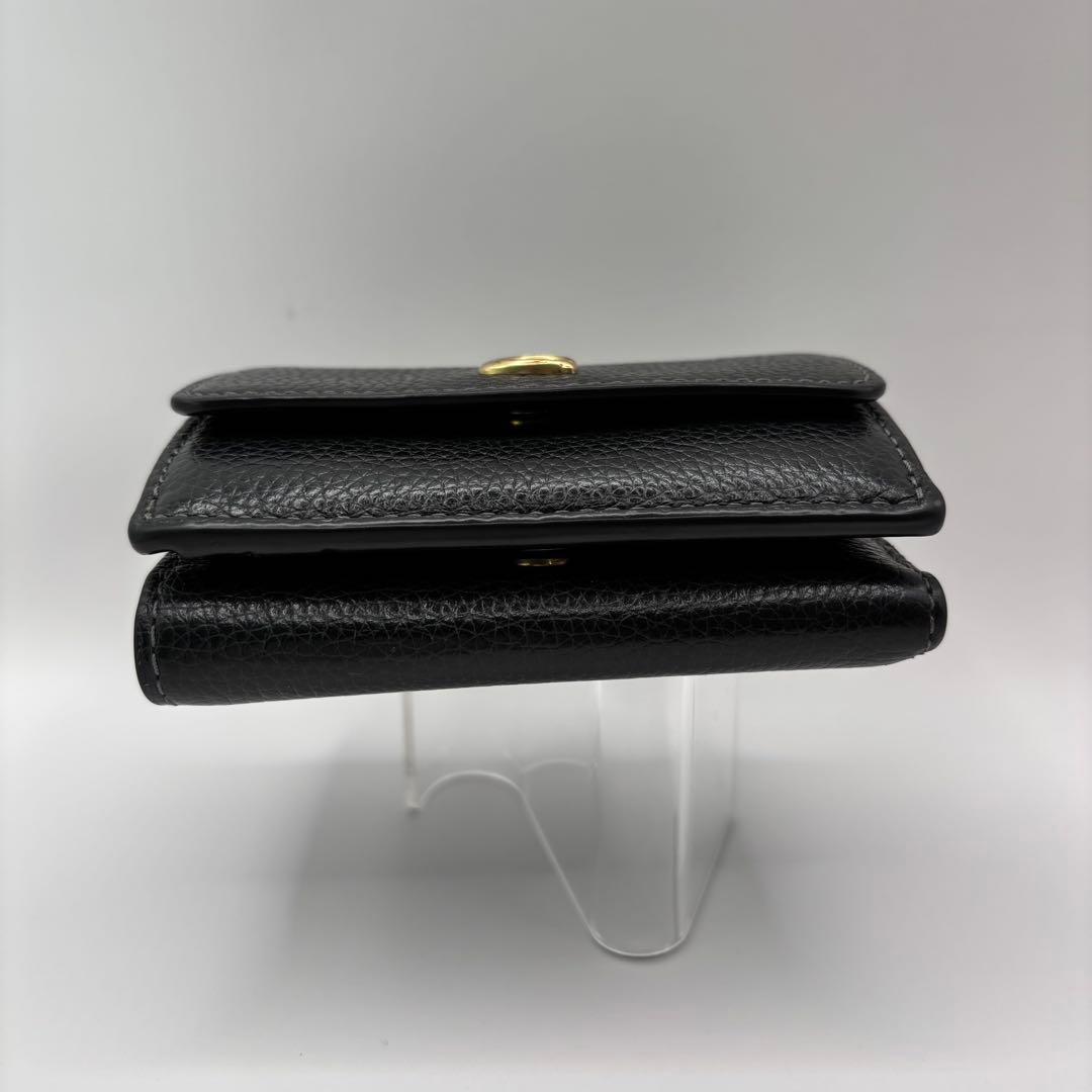 COACH 三つ折り財布　ミニ トライフォールド ウォレット　CM437 黒