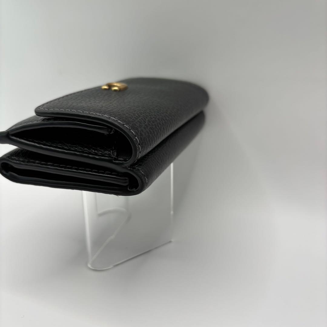 COACH 三つ折り財布　ミニ トライフォールド ウォレット　CM437 黒