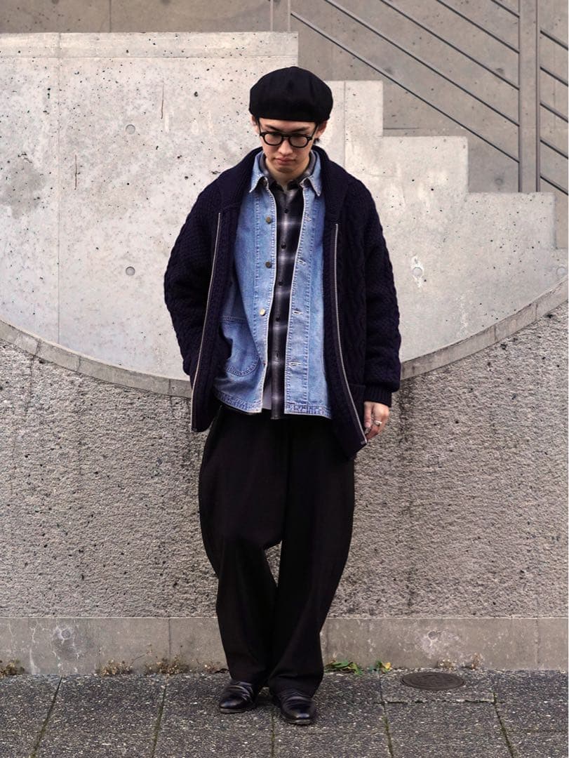 9.5oz ネップDENIMカバーオール