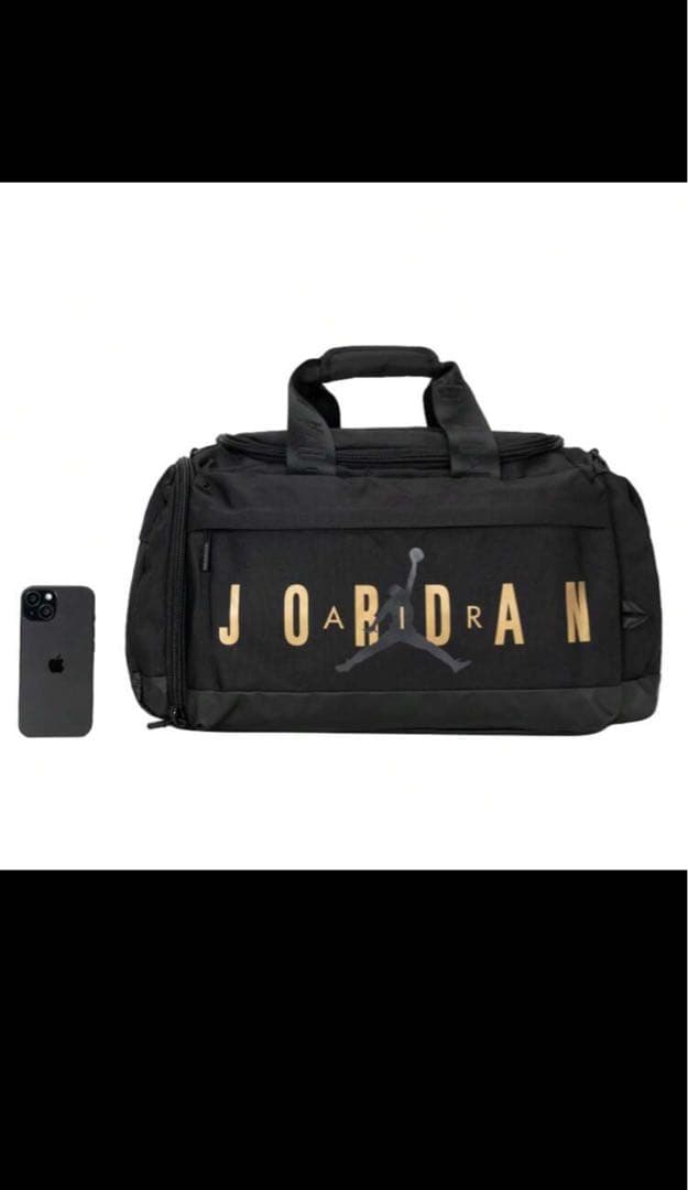 Jordan ボストンバッグ ブラック ゴールド