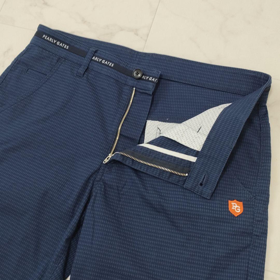 パーリーゲイツ　ハーフパンツ　ストレッチ　ロゴ　89　Dカン　ネイビー　サイズ5