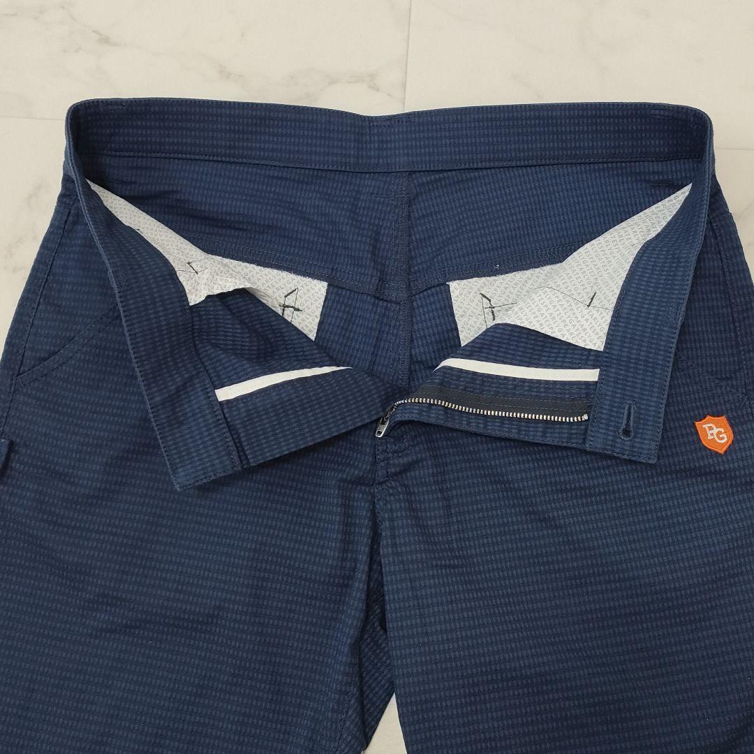パーリーゲイツ　ハーフパンツ　ストレッチ　ロゴ　89　Dカン　ネイビー　サイズ5