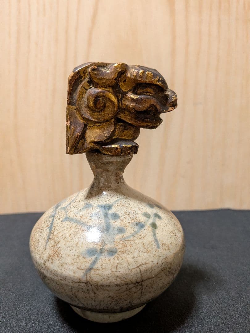 「社寺古材 木鼻 獏（ばく）彫刻 魔除け 江戸時代期と推定 古木彫」残欠