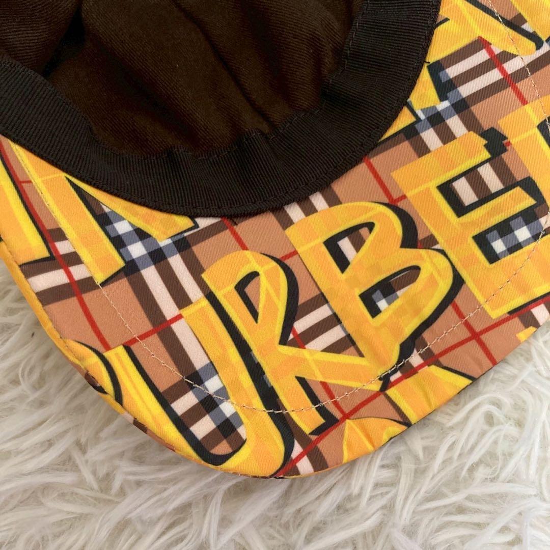 BURBERRY London ベースボールキャプ ブラウン イエロー