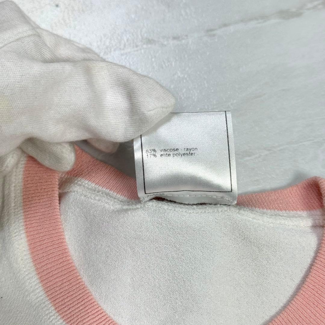 CHANEL 半袖 伸縮性 ニット ココマーク リンガー Tシャツ 46