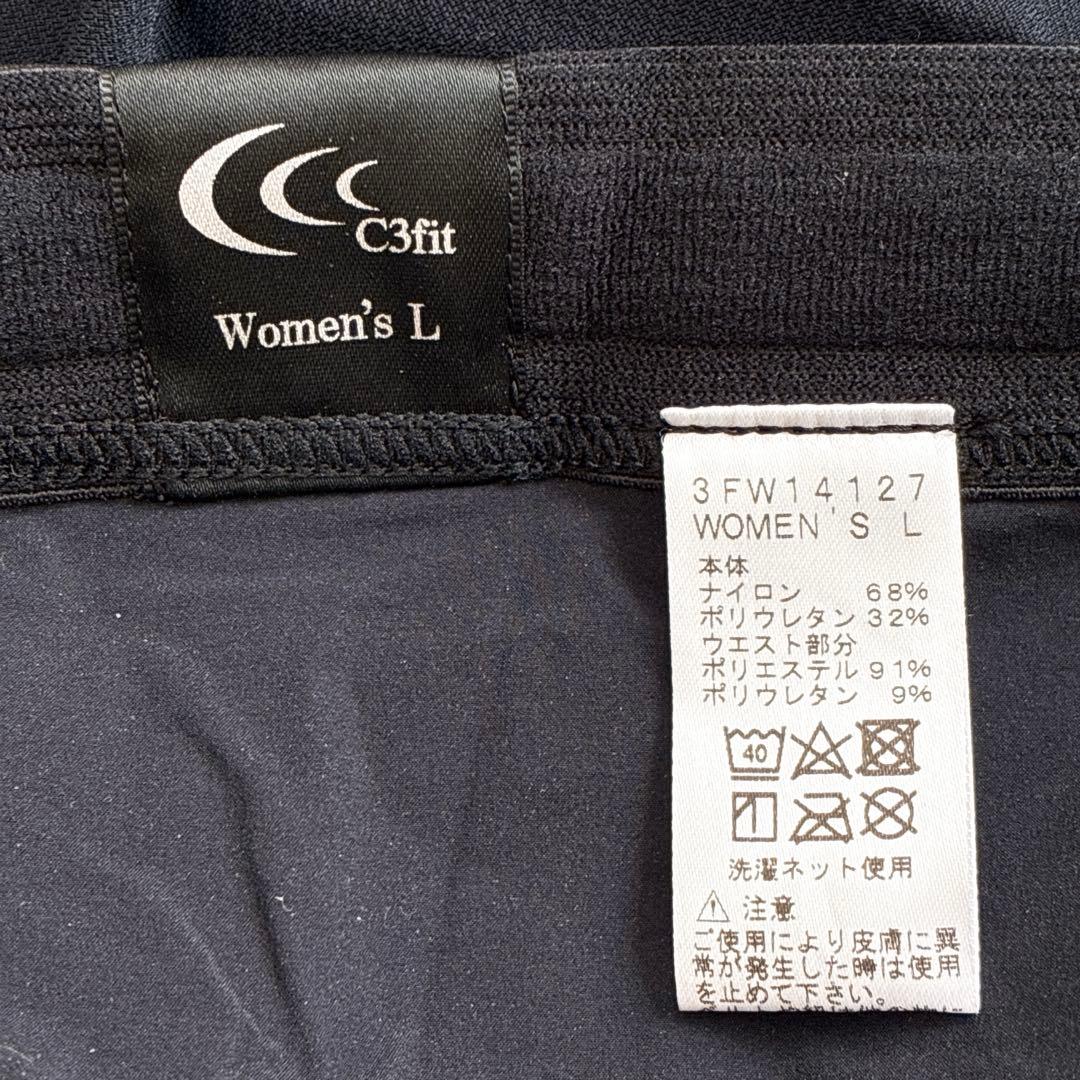 C3fit インパクトエアー　ロングタイツ　レディース　L ブラック