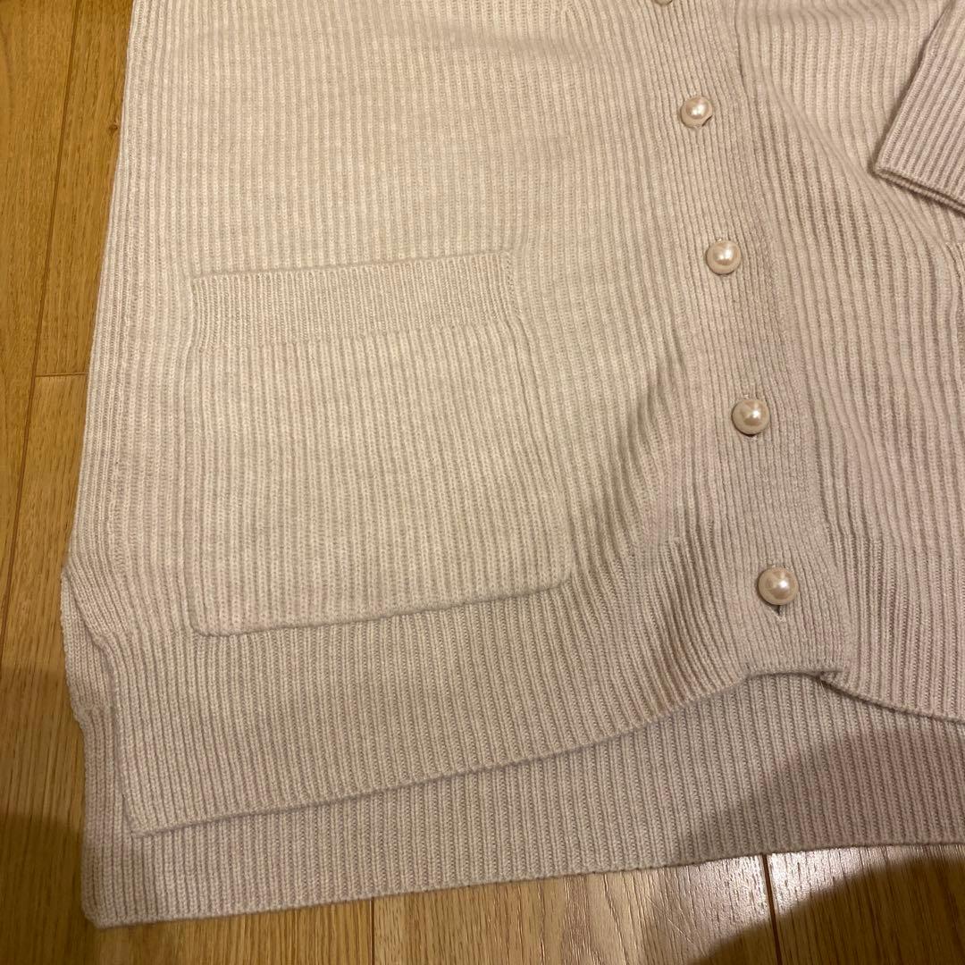 自由区 「洗える」ウールカシミヤブレンド Vネックカーディガン スカート バッグ