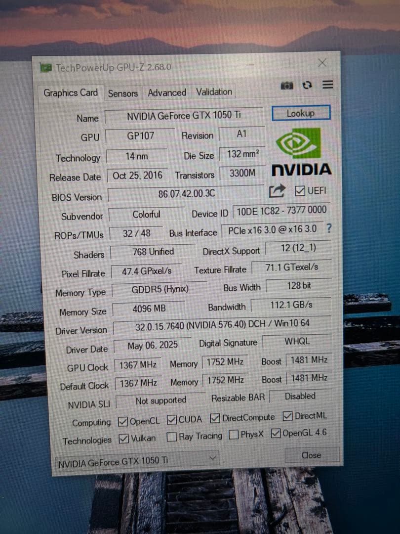 colorful GTX1050ti 4GB ゲーミングPC 自作PC グラボ