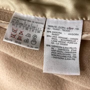 【最高級白タグ】Max Mara　アンゴラ混 ロングコート ベージュ XL相当