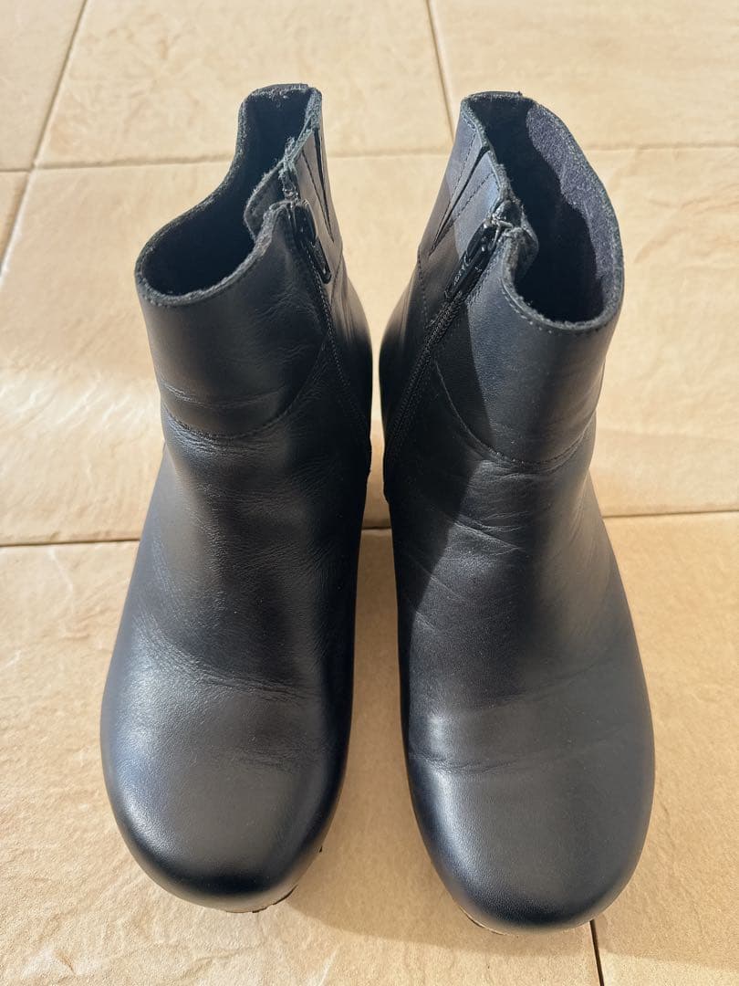 【美品】BIRKENSTOCK papillio 黒レザーショートブーツ 38