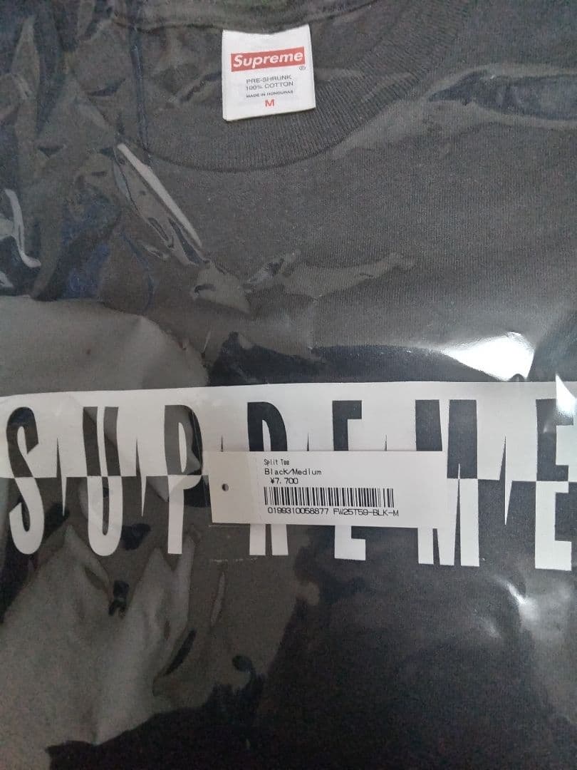 Supreme Split Tee Black M 新品、未使用品 25FW