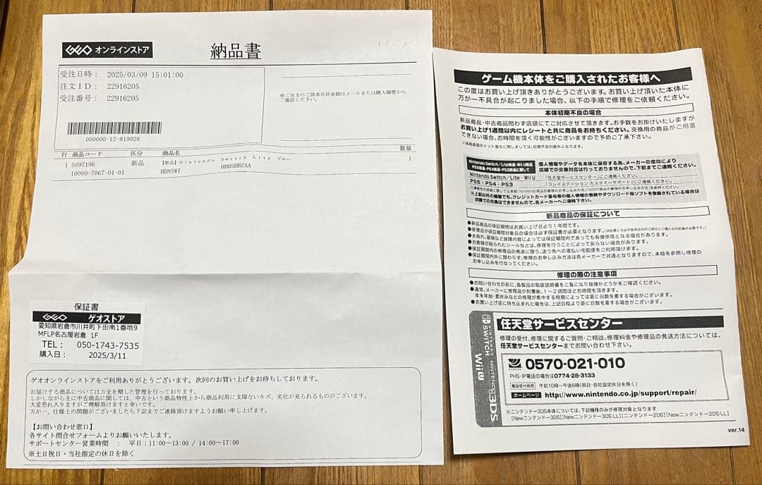 新品　未使用　Nintendo Switch Lite ブルー　ケース付き