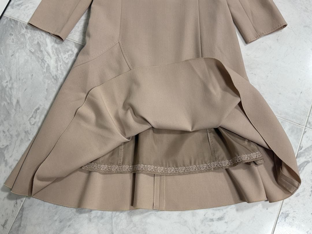 未使用★FOXEYフォクシー フラワーラッフル ストレッチダブルフェイス40