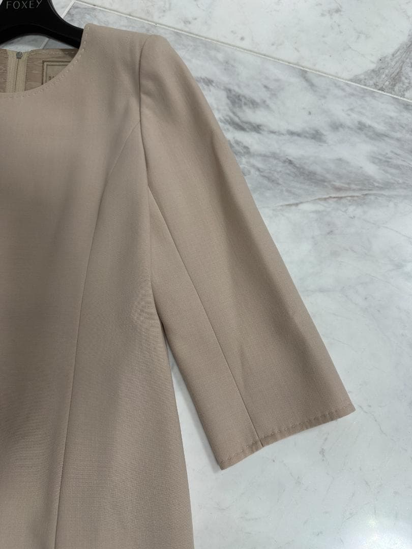 未使用★FOXEYフォクシー フラワーラッフル ストレッチダブルフェイス40