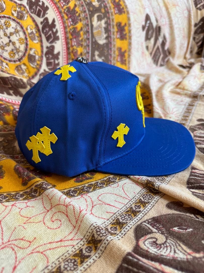CHROME HEARTS 青色 CとH刺繍 キャップ フリーサイズ