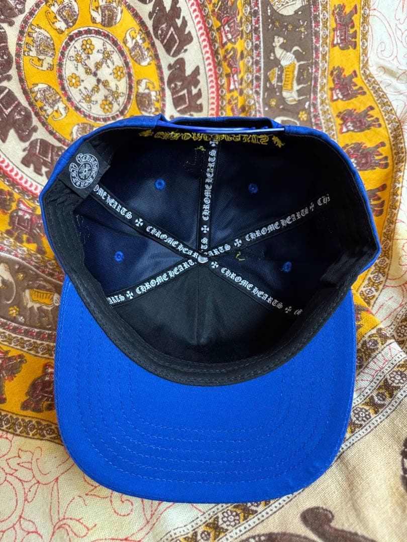 CHROME HEARTS 青色 CとH刺繍 キャップ フリーサイズ