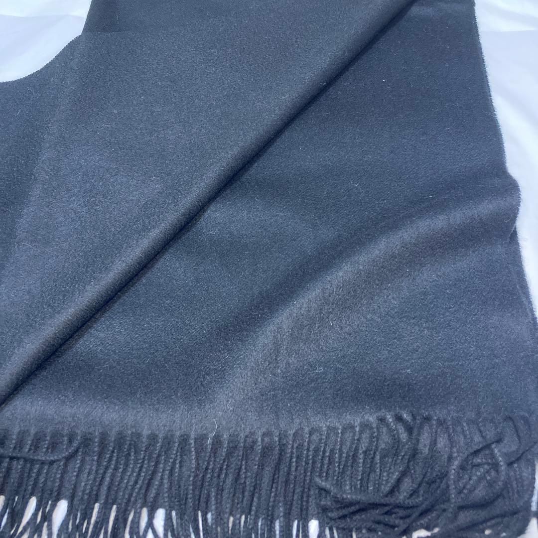 専用 新品 ジョンストンズ カシミヤ100％ 大判ストール ブラック 国内正規品