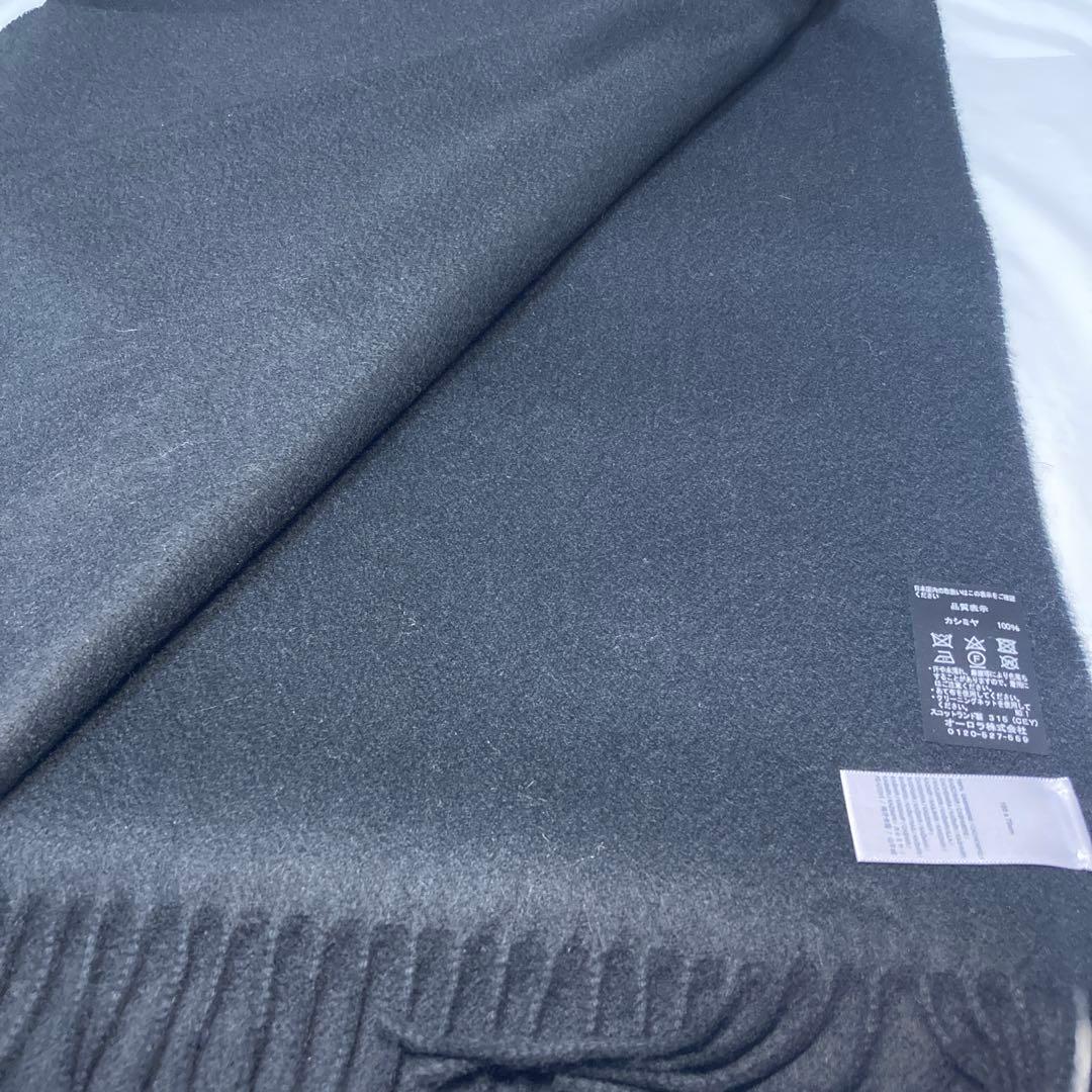 専用 新品 ジョンストンズ カシミヤ100％ 大判ストール ブラック 国内正規品