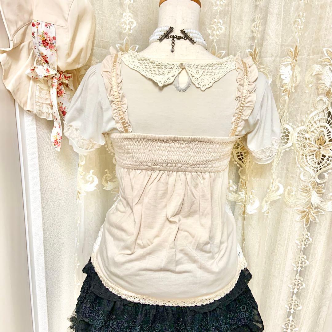 axes femme レーシービスチェ風キャミソール　Y2K 森ガール　姫カジ