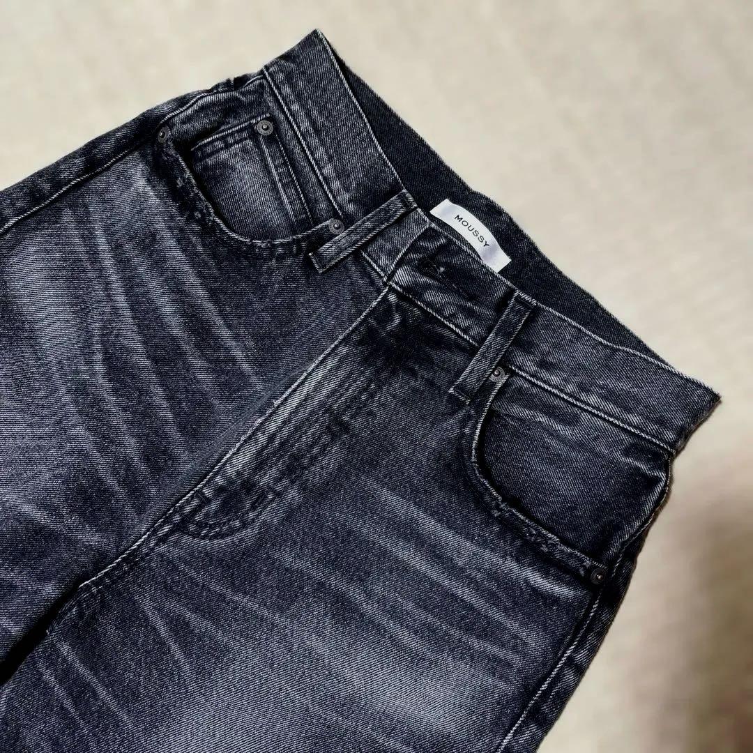 MOUSSY MVS L Black flare【ロング丈26】
