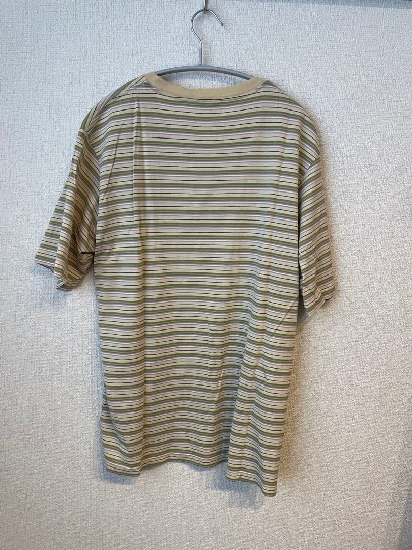 トップス AURALRE HARD TWIST COTTON BORDER TEE