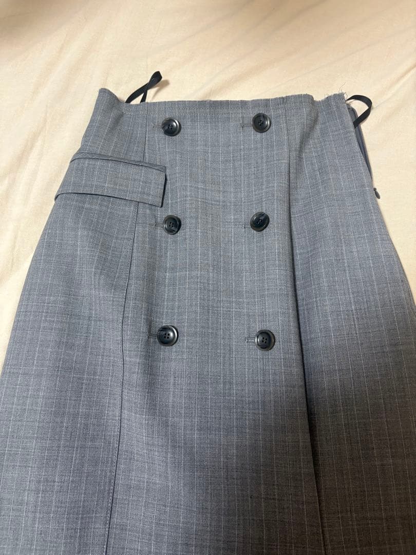【りんちゃんさん専用】anuans ダブルボタンペンシルスカート　グレー