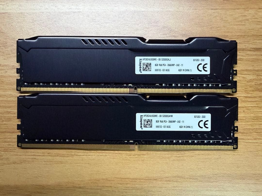 【Hyper X DDR4 16GB(8GB×2枚)】Kingston製