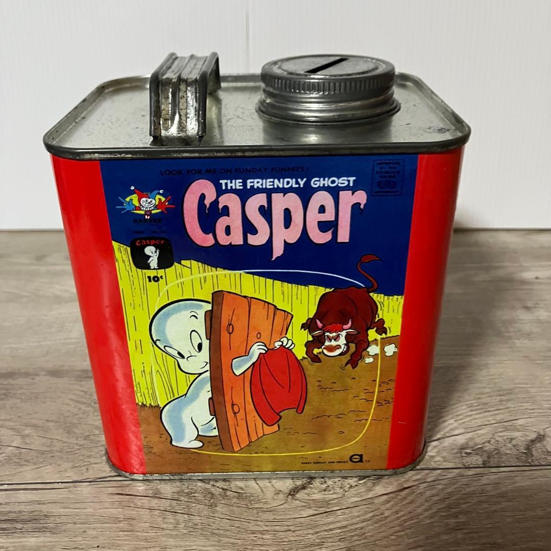3F 【希少】ヴィンテージ キャスパー Casper 缶製 貯金箱 レトロ
