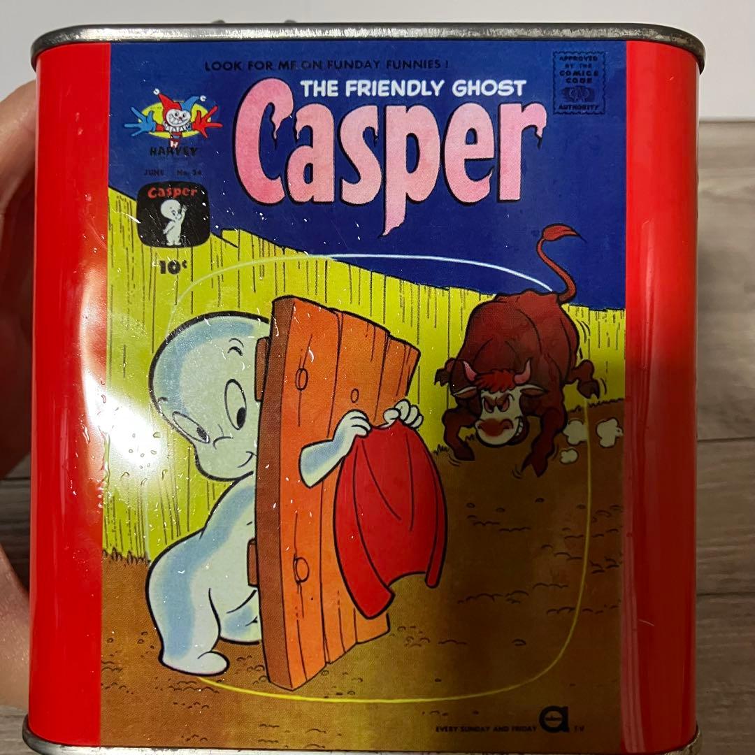 3F 【希少】ヴィンテージ キャスパー Casper 缶製 貯金箱 レトロ