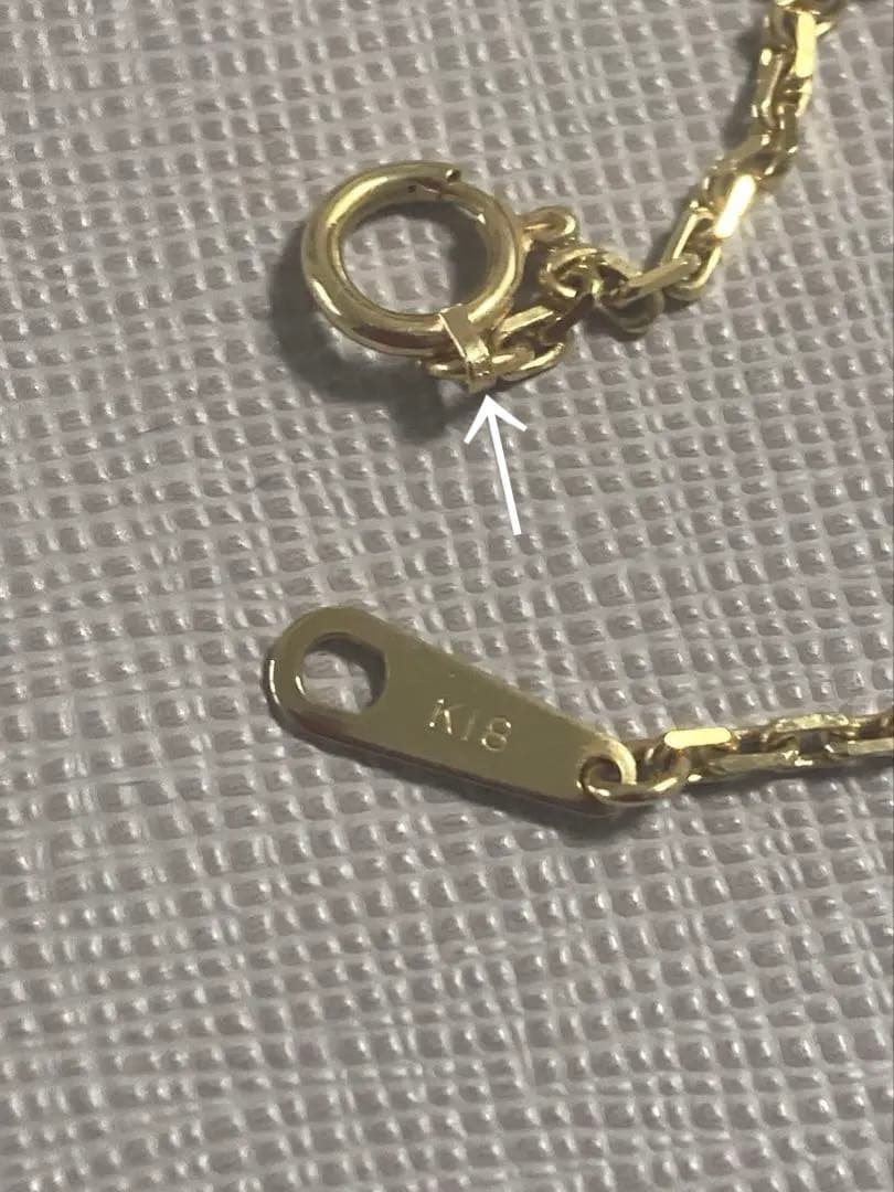 k18 カットアズキ　ネックレス