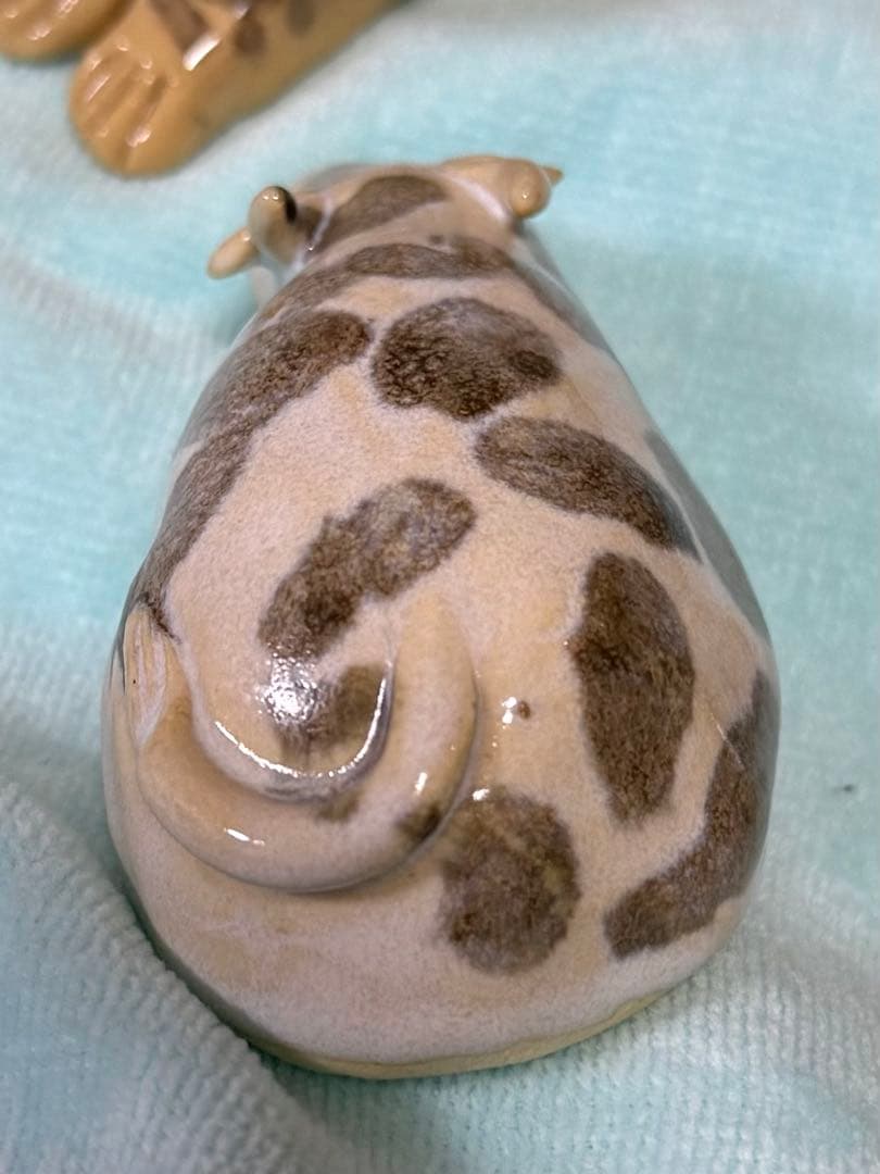 置物 トラ ウシ カエル カメ 陶器 小物 花 寅 牛 亀