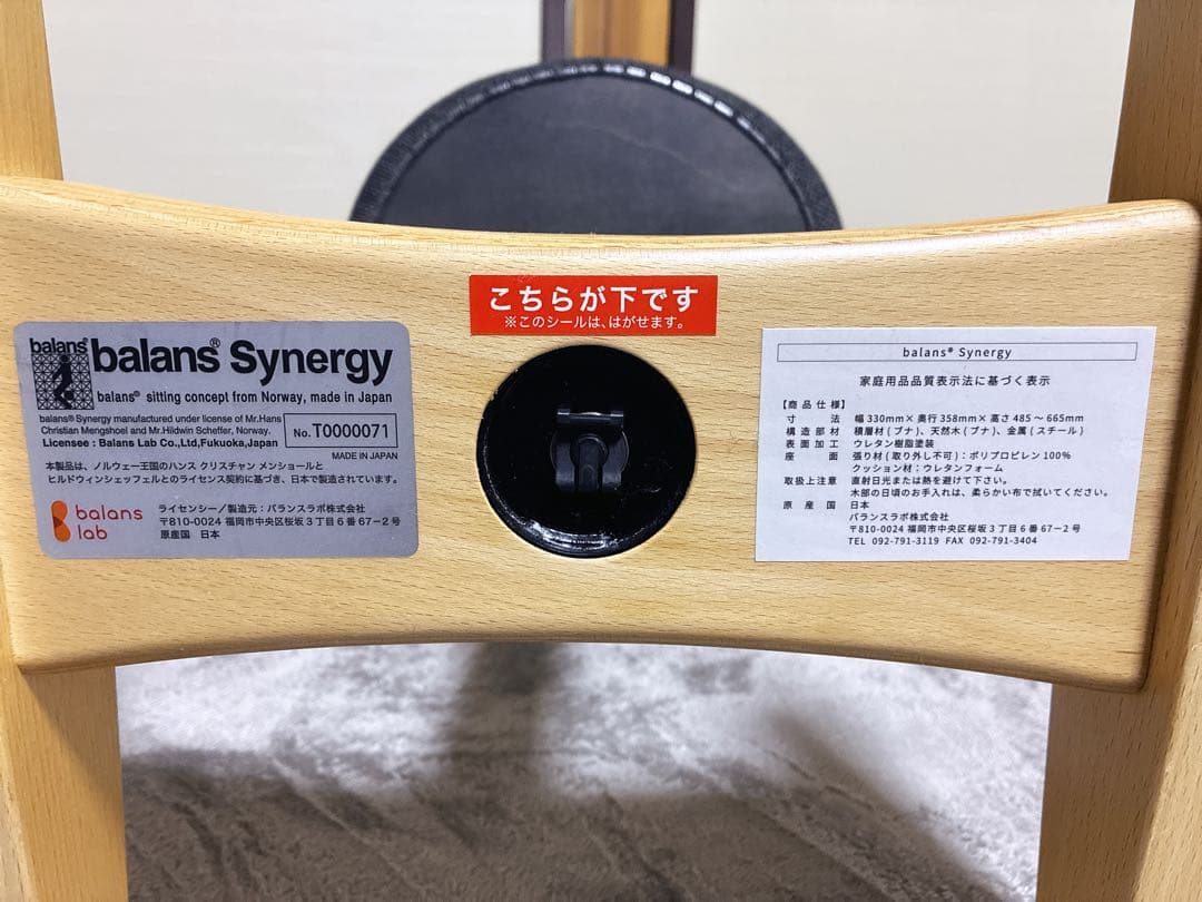 【美品】バランスシナジー ラウンド バランスチェア バランスラボ 腰痛対策