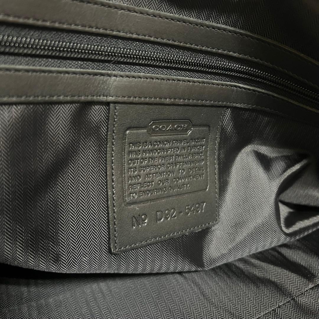 美品 COACH ボストンバッグ メンズ 5497 コーチ レザー ナイロン