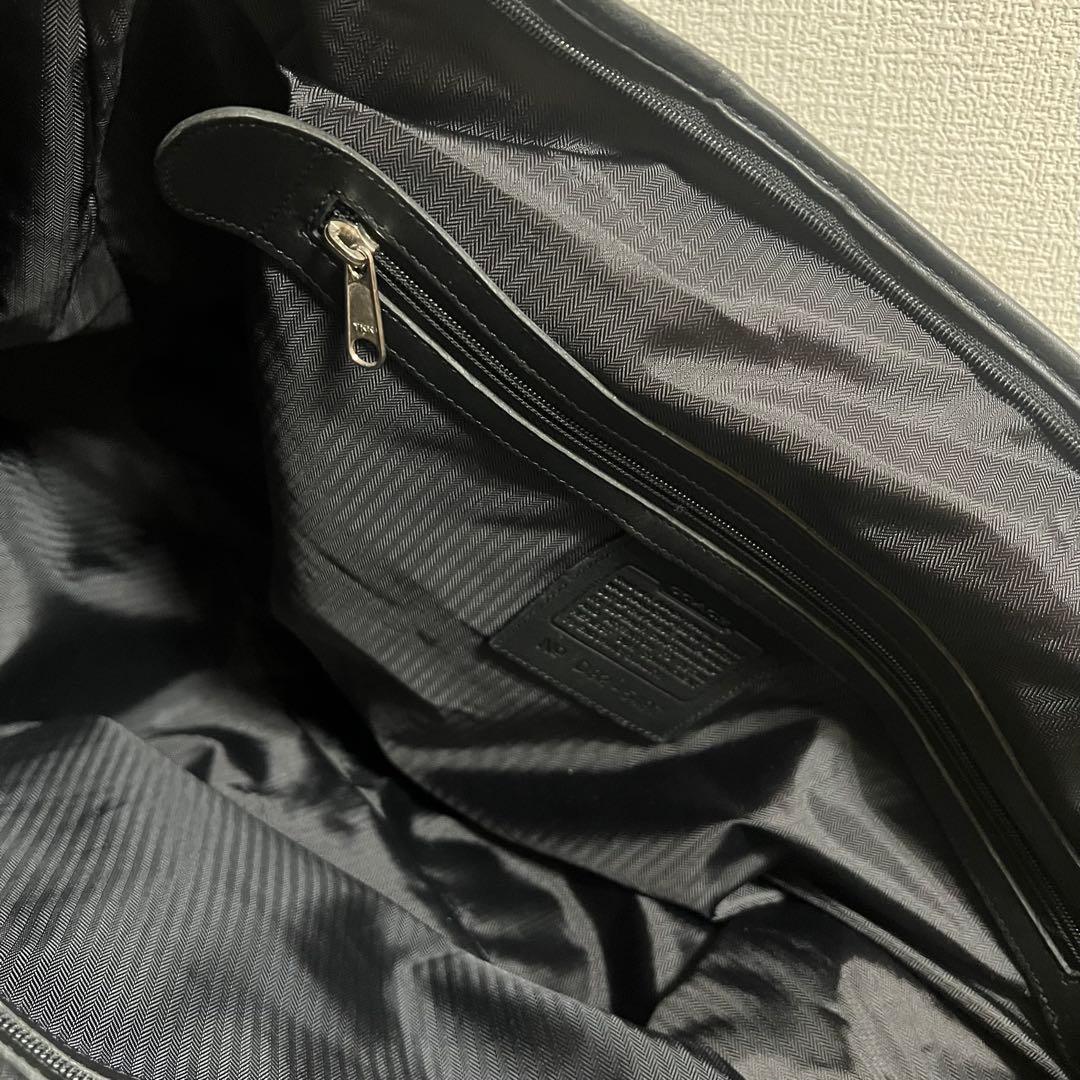 美品 COACH ボストンバッグ メンズ 5497 コーチ レザー ナイロン