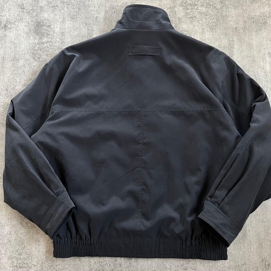 90s ヴィンテージ ヌバック調 短丈 中綿 ギミック ブルゾン 古着 L