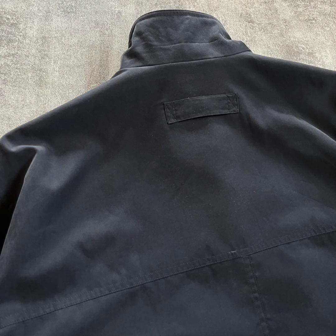 90s ヴィンテージ ヌバック調 短丈 中綿 ギミック ブルゾン 古着 L