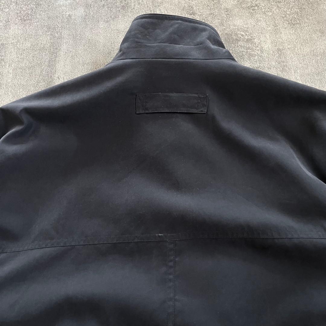 90s ヴィンテージ ヌバック調 短丈 中綿 ギミック ブルゾン 古着 L