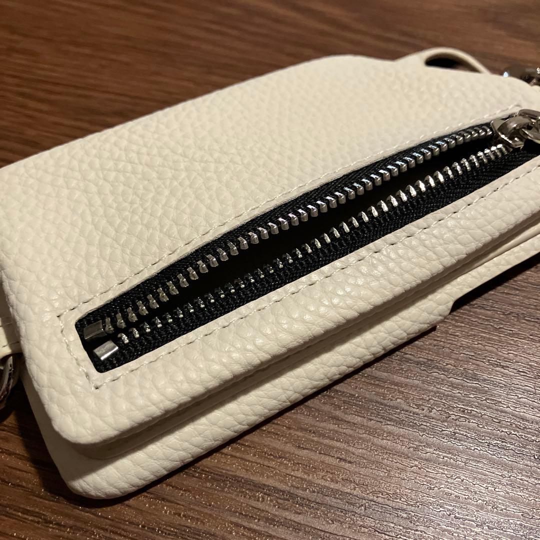 ★2月中値下げ★ ajew iPhoneSE ケース ホワイト ショルダー付き